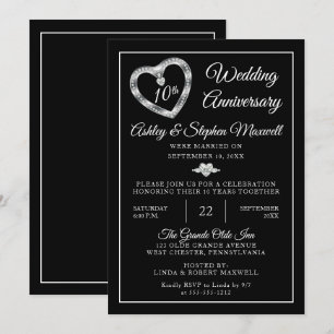 Invitación Fiesta del 10º Aniversario de Boda de Diamantes de