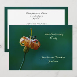 Invitación Fiesta del 10º Aniversario Flor Amarilla Lily