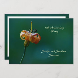 Invitación Fiesta del 10º Aniversario Flor de Lirio Amarillo