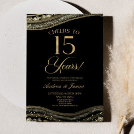 Invitación Fiesta del 15º aniversario de la Black Gold Agate