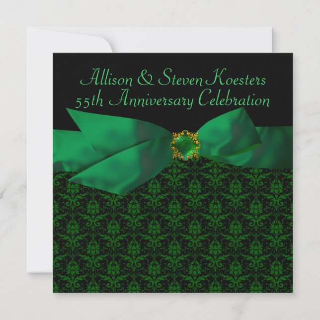 Invitación Fiesta del 20/55 aniversario de la Damasco Verde E (Anverso)