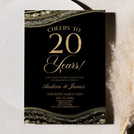 Invitación Fiesta del 20° aniversario de la Black Gold Agate