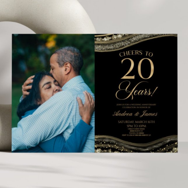 Invitación Fiesta del 20° aniversario de la Black Gold Agate (Subido por el creador)