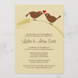 Invitación Fiesta del 25º aniversario de Boda Plata Aves