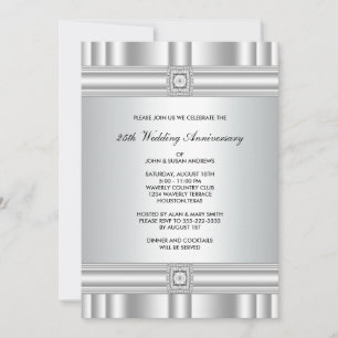 Invitación Fiesta del 25º Aniversario de Diamante de Plata