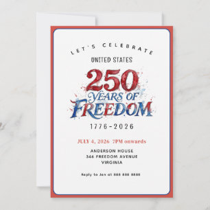 Invitación Fiesta del 250 Aniversario de América