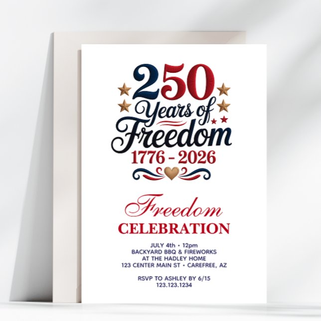 Invitación Fiesta del 250 Aniversario de América (Subido por el creador)