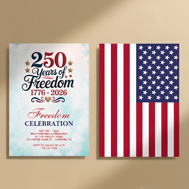 Invitación Fiesta del 250 Aniversario de América (Subido por el creador)