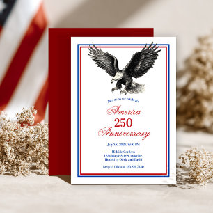 Invitación Fiesta del 250 Aniversario del Águila Americana