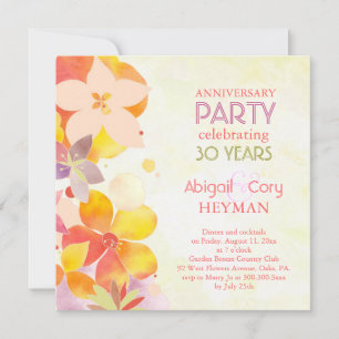 Invitación Fiesta del 30º aniversario de la Romántica Floral 