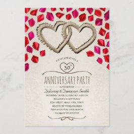 Invitación Fiesta del 30 Aniversario de Boda de Rose Petal Be