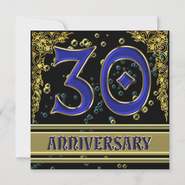 Invitación Fiesta del 30° Aniversario del Negro y Oro (Anverso)