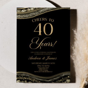 Invitación Fiesta del 40° aniversario de la Black Gold Agate