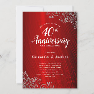 Invitación Fiesta del 40° Aniversario de Ruby Red