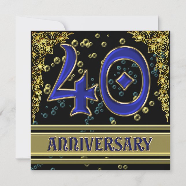Invitación Fiesta del 40° Aniversario del Negro y Oro (Anverso)