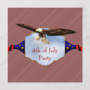Invitación Fiesta del 4 de julio Día de la Independencia BBQ
