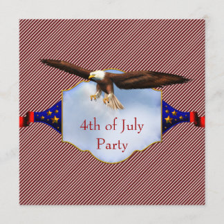 Invitación Fiesta del 4 de julio Día de la Independencia BBQ