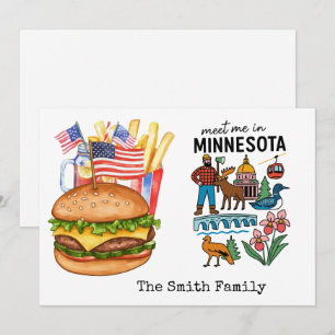 Invitación fiesta del 4 de julio en Minnesota