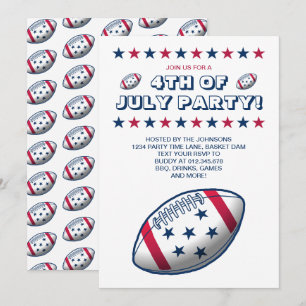 Invitación Fiesta del 4 de Julio Fútbol