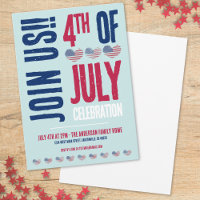 Fiesta del 4 de Julio Rojo Blanco Azul Patriótica