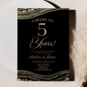 Invitación Fiesta del 5º aniversario de la Black Gold Agate