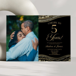 Invitación Fiesta del 5º aniversario de la Black Gold Agate