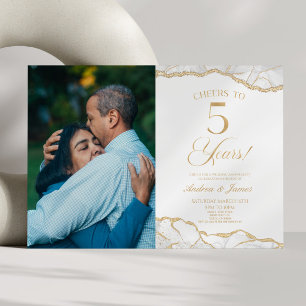 Invitación Fiesta del 5º aniversario de la White Gold Agate