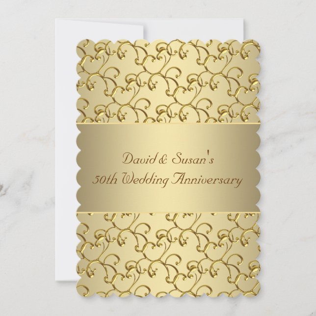 Invitación Fiesta del 50 Aniversario de Boda (Anverso)