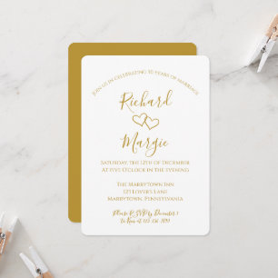 Invitación Fiesta del 50 aniversario de Boda con corazones di