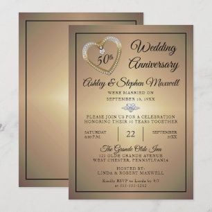 Invitación Fiesta del 50 Aniversario de Bodas de Diamantes de