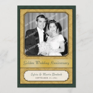 Invitación Fiesta del 50° Aniversario de Damask Golden