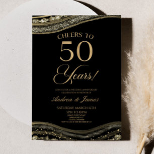 Invitación Fiesta del 50 aniversario de la Black Gold Agate