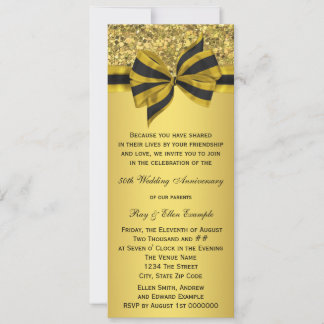 Invitación Fiesta del 50 Aniversario del Arco de Oro Elegante