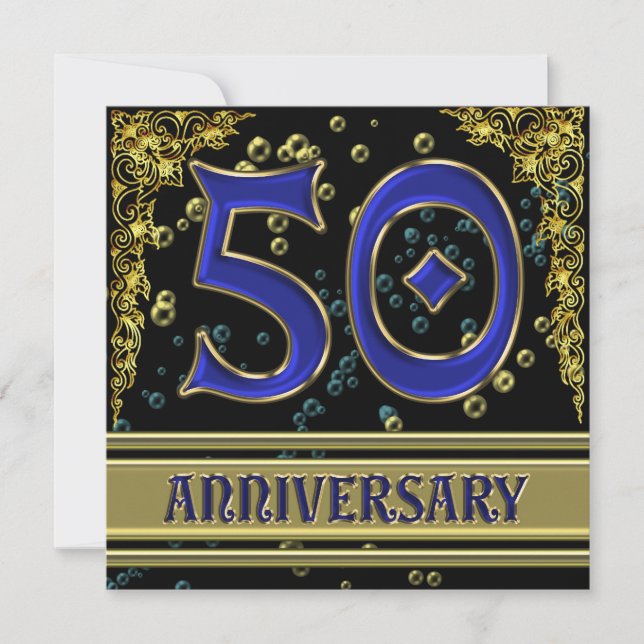 Invitación Fiesta del 50° Aniversario del Negro y Oro (Anverso)