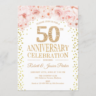 Invitación Fiesta del 50 aniversario - Oro Blanco