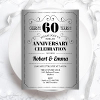 fiesta del 60° Aniversario del Boda - Negro platea
