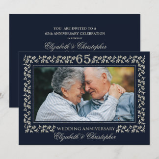 Invitación Fiesta del 65º Aniversario de Boda | Foto Personal