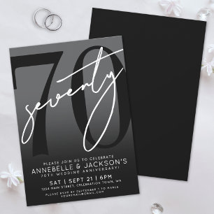 Invitación Fiesta del 70 Aniversario de Black White