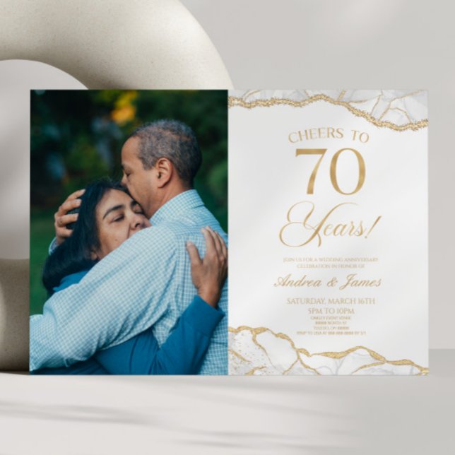 Invitación Fiesta del 70 aniversario de la White Gold Agate (Subido por el creador)