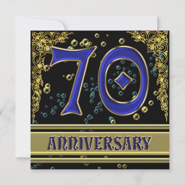 Invitación Fiesta del 70° Aniversario del Negro y Oro (Anverso)