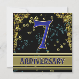 Invitación Fiesta del 7° aniversario de Black and Gold