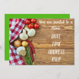 Invitación Fiesta del almuerzo de la comida campestre