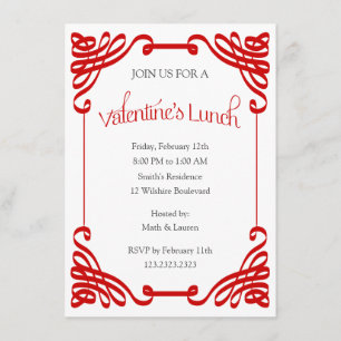 Invitación Fiesta del almuerzo de San Valentín