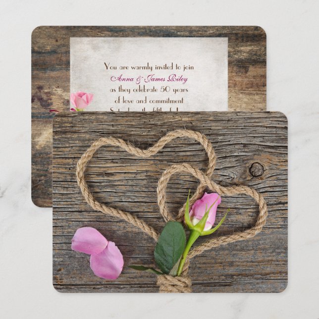 Invitación Fiesta del Aniversario boda (Anverso / Reverso)