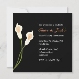 Invitación Fiesta del Aniversario de la Calla Blanca - negro