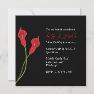 Invitación Fiesta del Aniversario de la Calla Roja - negro