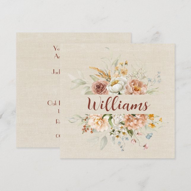 Invitación Fiesta del aniversario de la frontera floral (Anverso / Reverso)