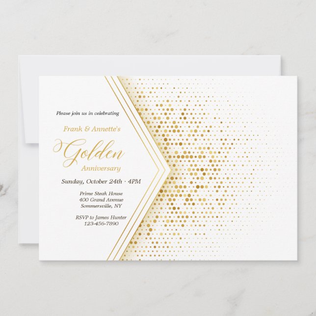 Invitación Fiesta del Aniversario de Oro (Anverso)