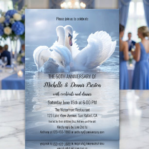 Invitación Fiesta del Aniversario del Lago Cisne Romántico
