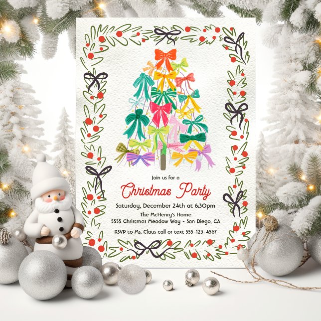 Invitación Fiesta del Árbol de Navidad con Arco Moderno (Subido por el creador)